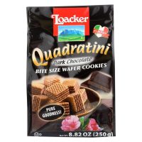 LOACKER Quadratini Wafers - Dark Chocolate (18 X 8.8 OZ)
