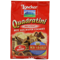 LOACKER Quadratini Wafers - Hazelnut (18 X 8.8 OZ)