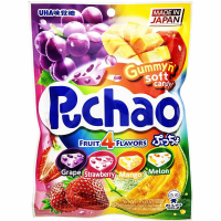 UHA Puchao Chewy Candy - 4 Fruit Flavors (72 X 3.5 OZ)